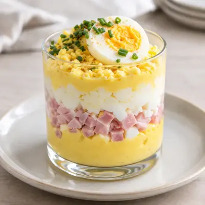 Verrine œuf-jambon recette facile et froide