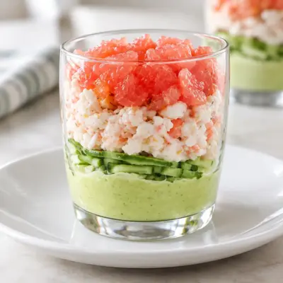 Verrines crevettes concombre faciles et fraîches