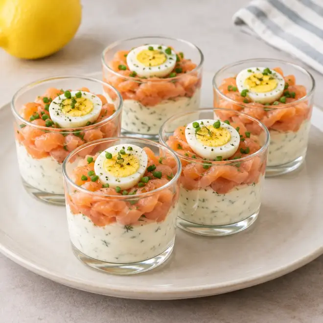 Verrines saumon fumé recette facile et fraîche