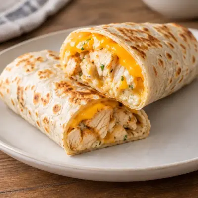 Wraps au poulet recette facile et crémeuse