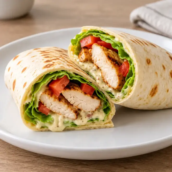 Wraps de poulet grillé faciles et crémeux