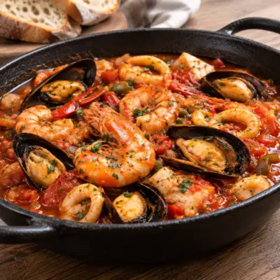 Zarzuela aux fruits de mer facile et parfumée
